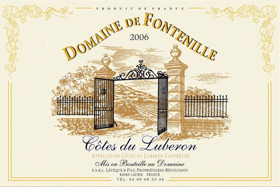 Provence - Torchon domaine de Fontenille côtes du luberon pour 11€