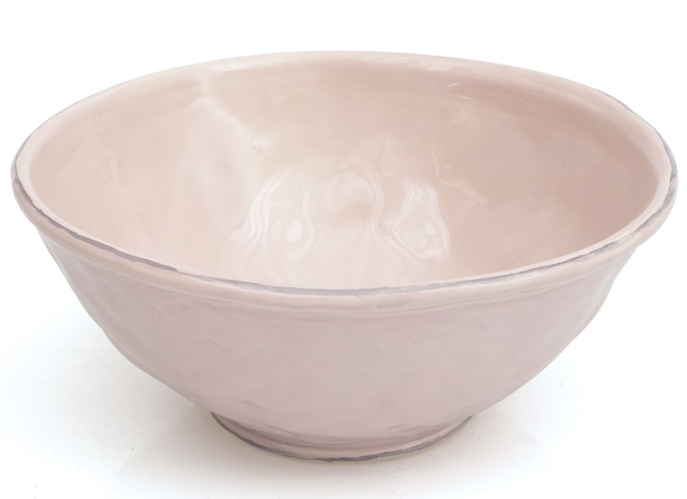 Avignon - Set de 2 Saladiers rose poudré en faïence 21 et 30cm pour 40€