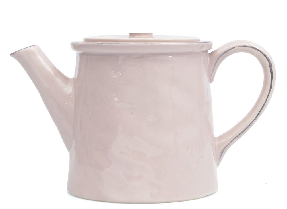 Avignon - Théière rose poudré en faïence Ht15 cm L12cm pour 20€