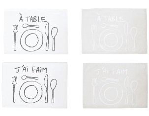 A table - Set de table en coton enduit (par2) A table - Set de table en coton enduit (par2)
