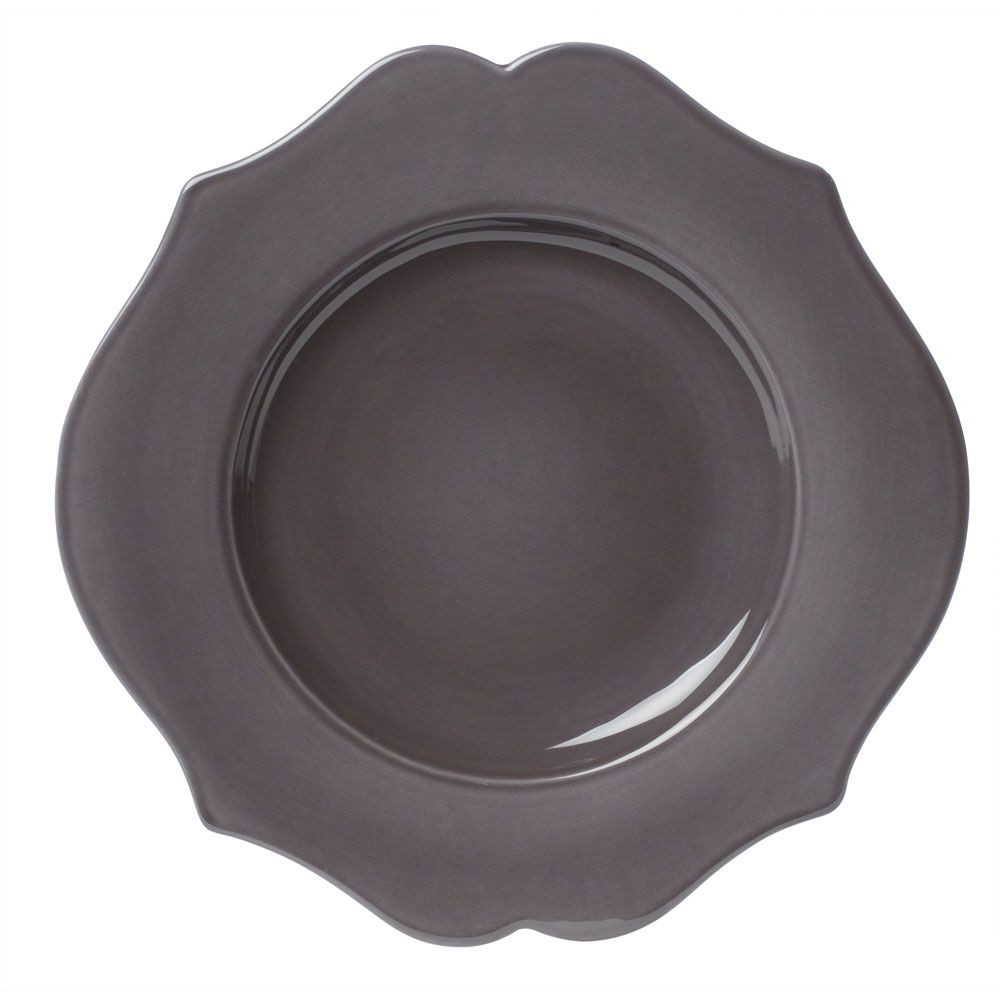 Baroque  - Assiette plate en faience encre  (par 6)