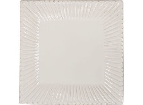 Paris - Assiette de présentation  carrée en faience décor renaissance  