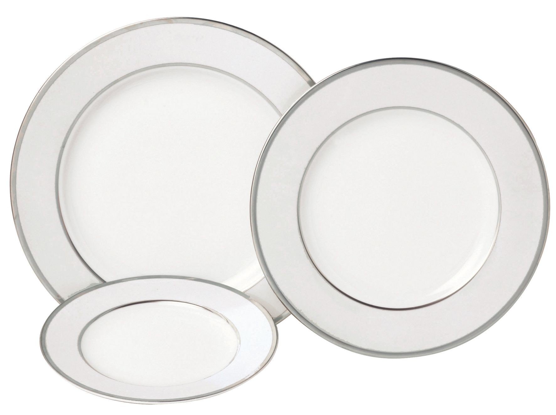 Ginger-Assiette calotte porcelaine Ivoire et platine  (par4)