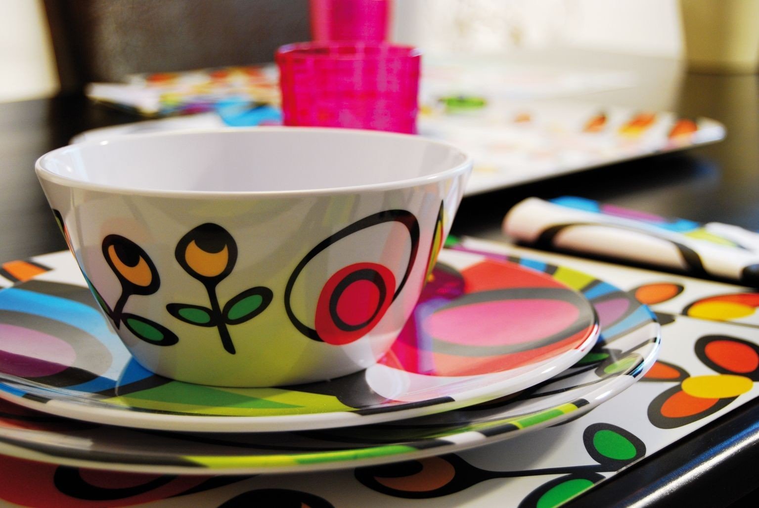 Wild Flora - Set de table reversible décor fleuri et uni 45x30cm (par6)