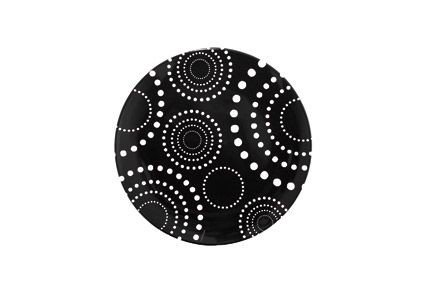 In Bloom -Assiette à dessert noir et blanc incassable (par6)