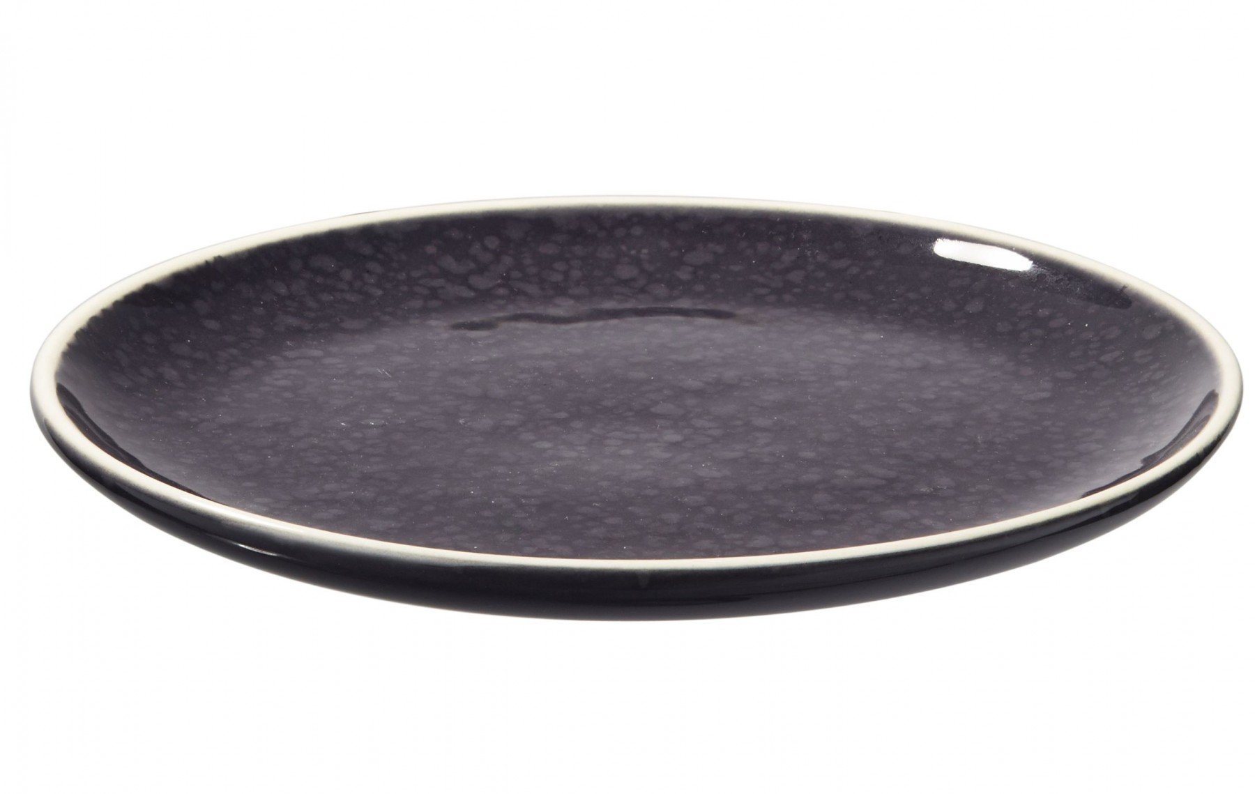 Sixties - Assiette à  dessert navy noire 20cm (par2)