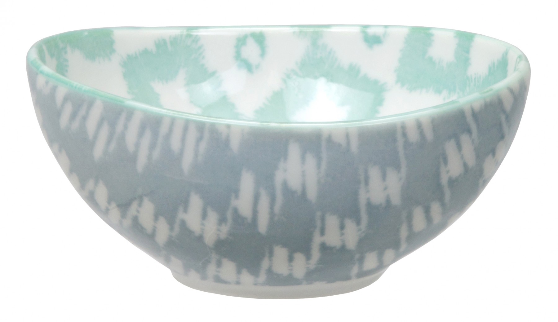 Kasuri - bol gris et vert 13x6cm en porcelaine (par2)