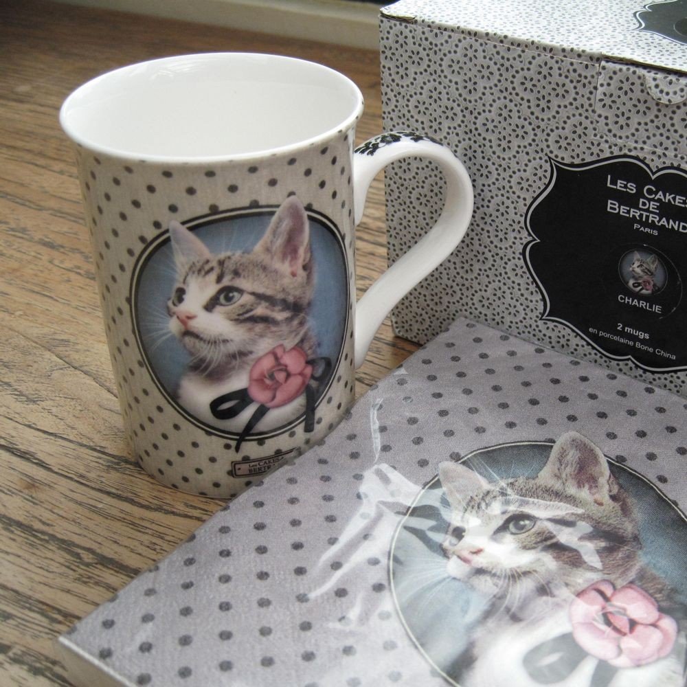 Charlie  - serviette  en papier  les cakes de bertrand Charlie le chat  ( par 20)