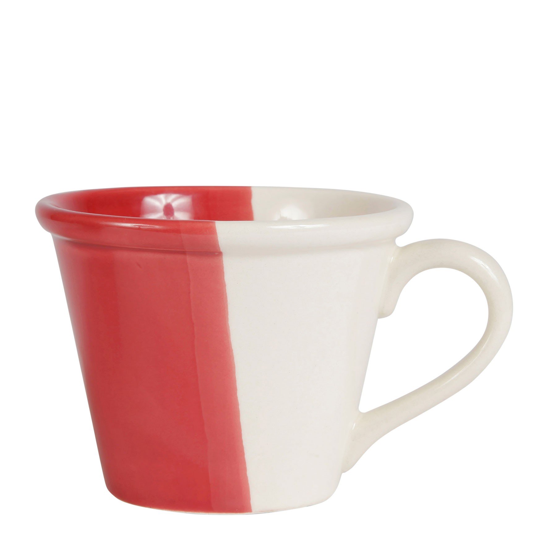 Duplicité - Tasse bi-colors  rouge  et creme 20cl (par2)