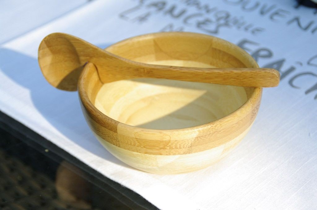 Bamboo  -  Coupe en Bambou avec cuillère assortie  (par2) 