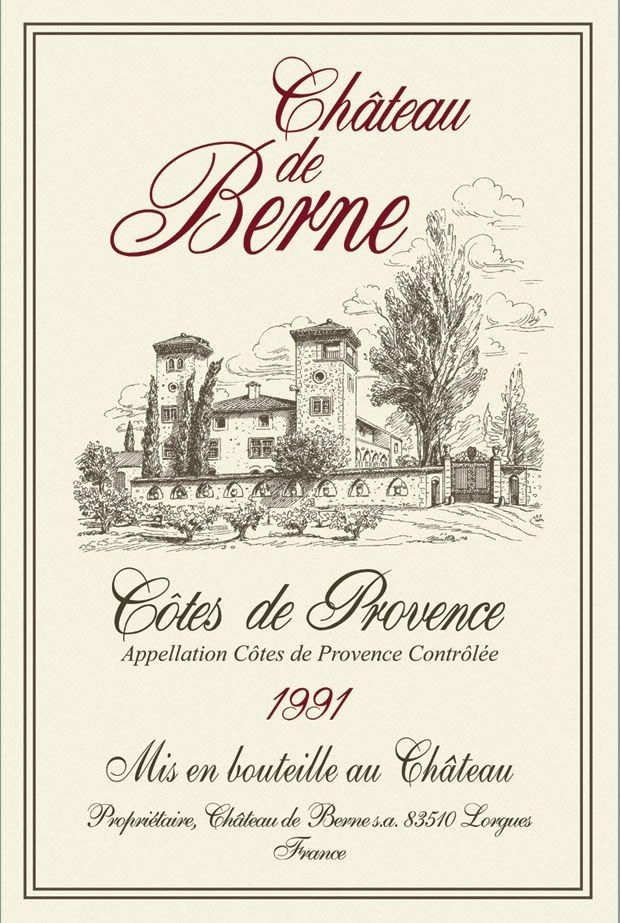 Provence - Torchon château de berne côtes de provence 