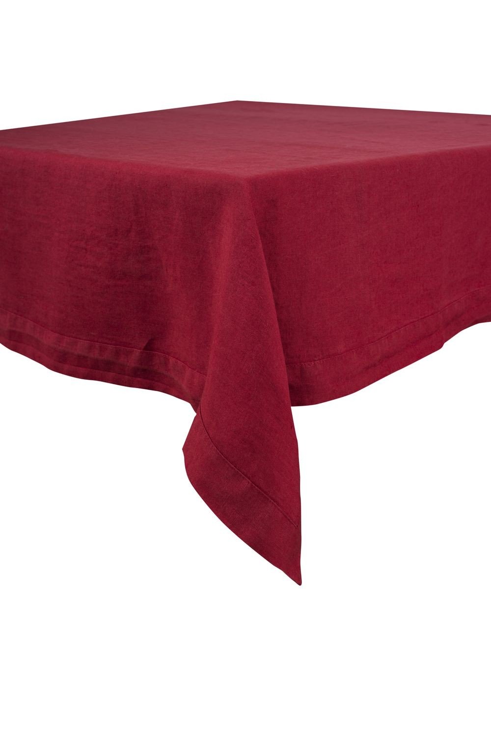 Naïs - Serviette de table en Lin stonewash rouge (par6)