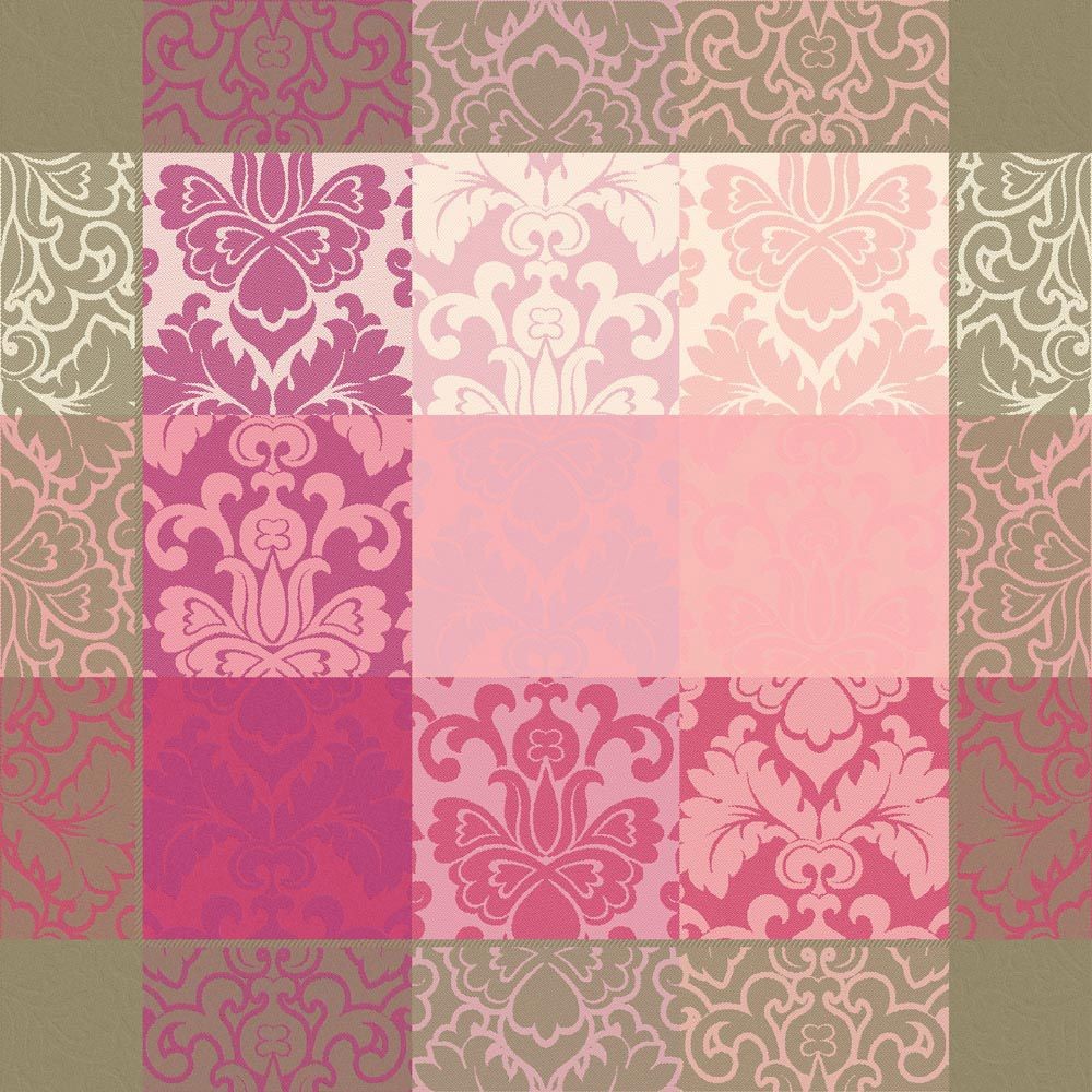 Beauvois - Nappe jacquard dessin placé, Anémone, traitement déperlant, Carrée