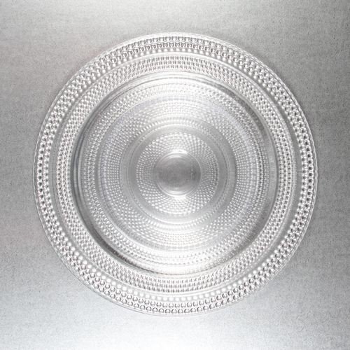 Précieuse -Assiette à dessert en verre transparente (par2)