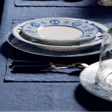 Calli - Coupelle  bleue et blanche pinceaux ( par 2) 