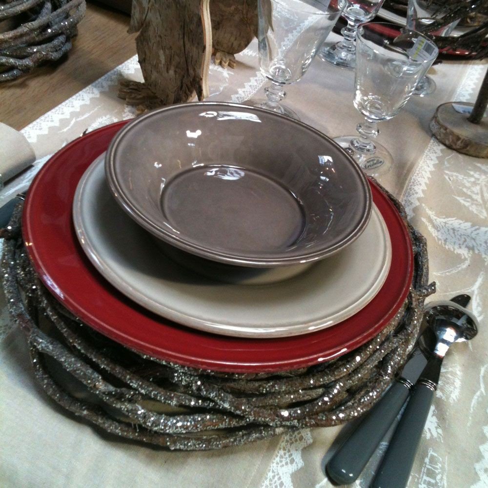 Montagne - double set de table  et 2 serviette assorties