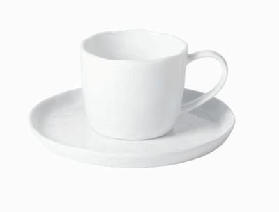 Crumple  - Tasse à thé porcelaine froissée  blanche (par6) 