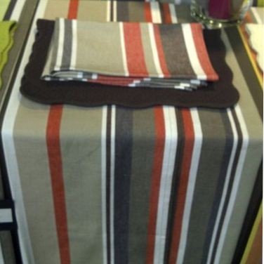 Oloron - Chemin de table 50x150 100% Coton traitement anti taches