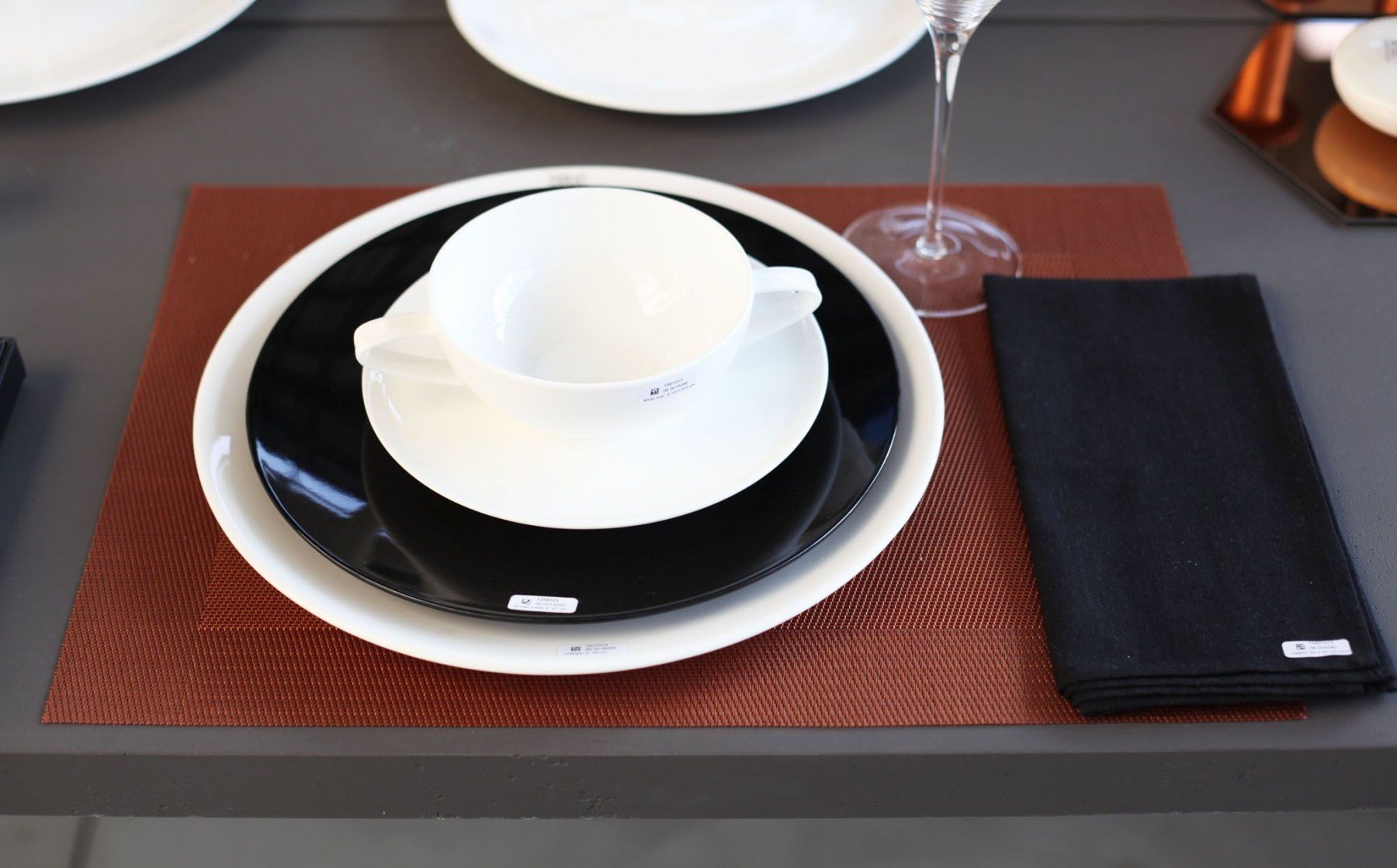 Cuivre - Set de table cuivre en pvc (par6)