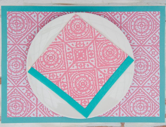 Tiles -Serviette papier 20cm rose (par20)