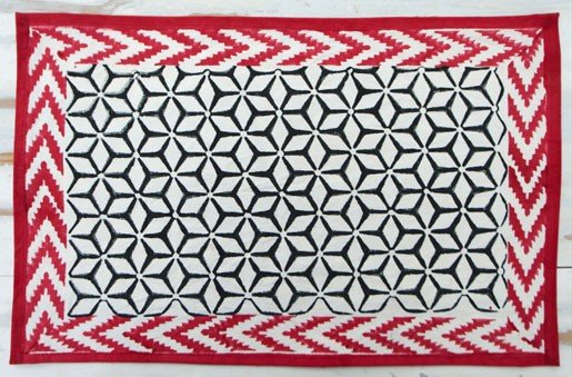Red & Black -Serviette papier 20cm noire et rouge  (par20)