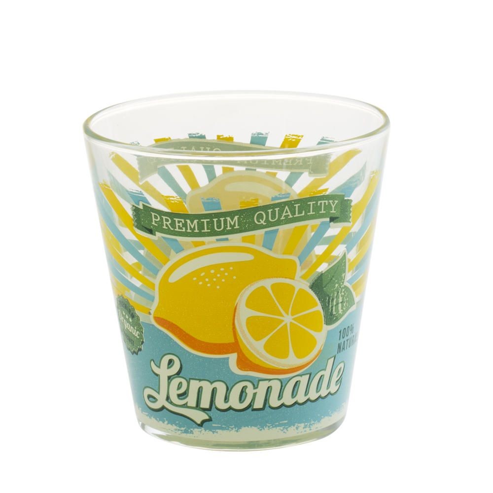 Vintage - Verre à eau serigraphié citron (par 6)