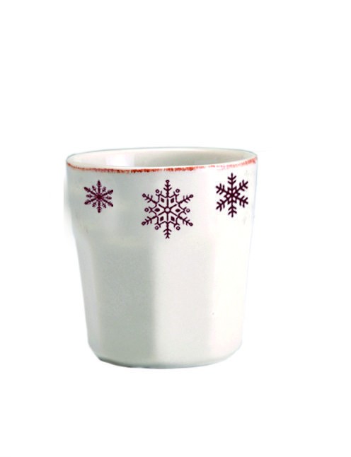 Chamonix - tasse a espresso en faience motif flocon (par6)