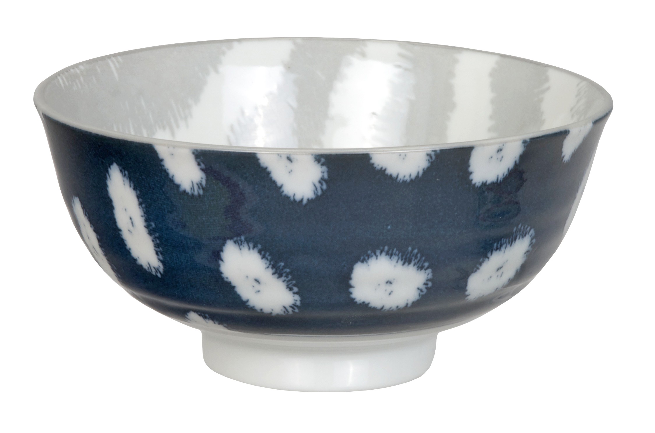 Kasuri - Bol de riz bleu foncé et rayures grises 11,2x5,5cm en porcelaine (par2)