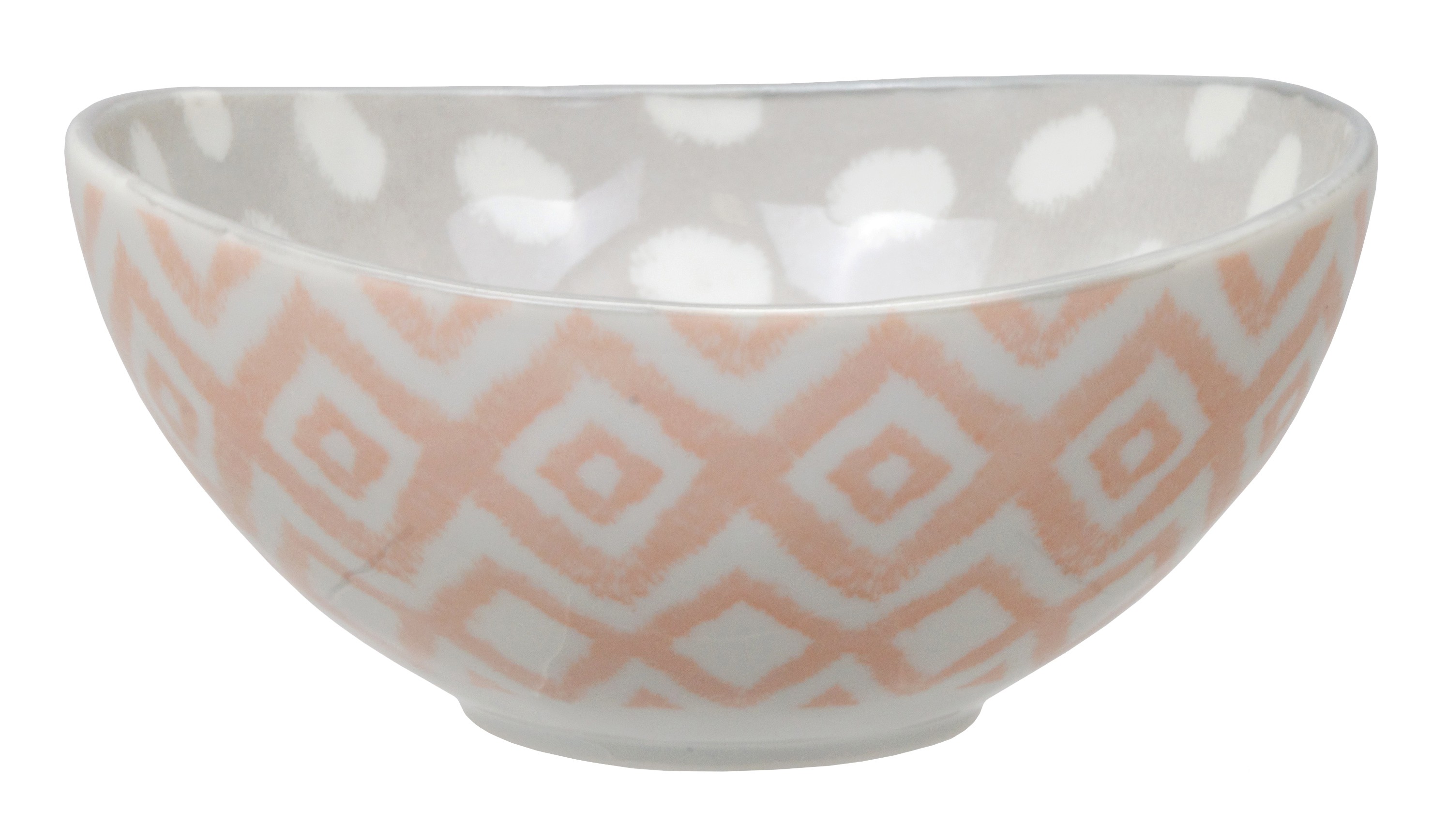 Kasuri - bol rose et gris 13x6cm en porcelaine (par2)