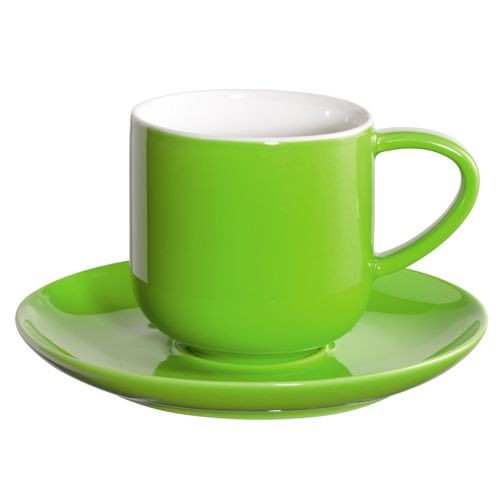 Coppa  - Tasse à  expresso  kiwi   en  porcelaine  (par2)