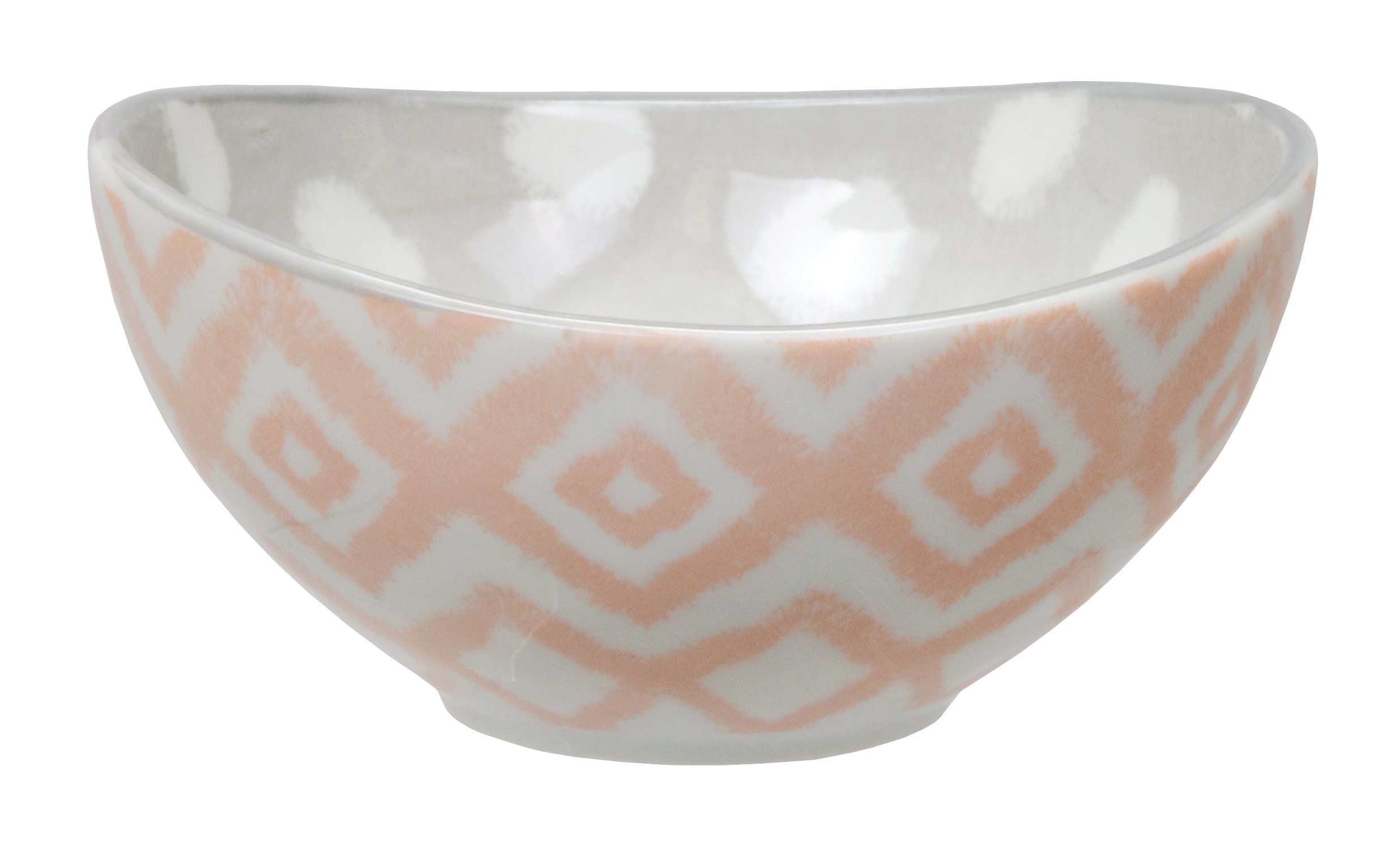 Kasuri - bol  rose et gris  10,5x5,5m en porcelaine (par2)