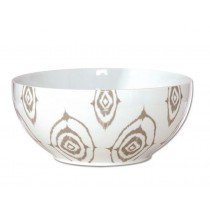 Ikat - saladier en porcelaine decoré etnic greige 