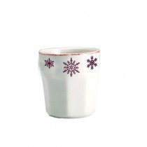 Chamonix - tasse a espresso en faience motif flocon (par6)