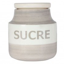 Matin - Pot à sucre en faience bicolore (11w13cm)