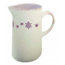 Chamonix - pichet  en faience motif flocon