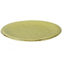 Cotta -Assiette plate vert anis en faience 25,2cm (par2)