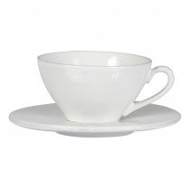 Capucine - Tasse dejeuner en faience blanche ( par 2)