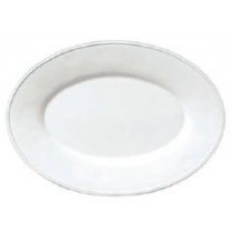 Constance  -  plat  ovale  blanc 35cm en faience 