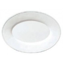 Constance  -  plat  ovale  blanc 35cm en faience 