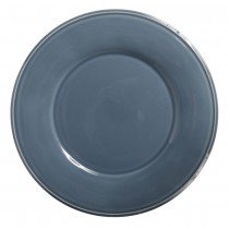 Constance - Assiette à dessert en faience bleu horizon (par6)