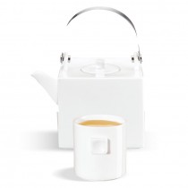 Géométrie  -  tasse à  thé  blanche  en  porcelaine (par6) 