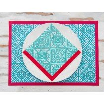  old tile serviette papier turquoise