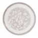 Pommier - Assiette plate grise et fleur de pommier en porcelaine (par2)