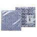 Nippon blue - Serviettes en papier bleu et blanches 33x33cm (paquet de 20)