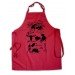 Féria - Tablier féria rouge attaches réglables