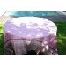 Isaphire - Nappe Quartz rose confection coin capuchon, rectangle 100% Coton