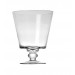 Vase - Vase conique sur pied  en verre transparent petit modele