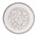 Pommier - Assiette plate grise et fleur de pommier en porcelaine (par2)