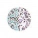 Libertine - Assiette  à  dessert bleu  et chardon  en faience (par6) 