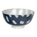 Kasuri - Bol de riz bleu foncé et rayures grises 11,2x5,5cm en porcelaine (par2)